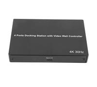 Plyisty Docking Station per Interfaccia Multimediale da USB 3.0 a HD, Hub USB C a 4 Porte con 4K 30Hz X 2 e 1080P 60Hz X 2, per 11 10 7 8.1 OS 10.10 7.1 (Spina europea)