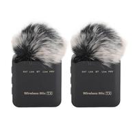 Plyisty DOPPIO Microfono Lavalier Wireless, RiceZioneomnidioSonSale, Riduzioni Intelligente Del Rumor, Connessione5.2 A 2,4 GHz, HD LED di Display, Batteria di Grande Capacithàsà