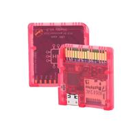 Plyisty DSPico Scheda Flash DS per NDS DSi 3DS 2DS, Alimentata da MCU RP2040, Cartuccia di Gioco Open Source Aggiornamento R4 con 6 MB/s, modalità DS e Supporto Pico Launcher (Rosso trasparente)