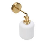 Plyisty E27 Parete Applique con Interruttore a Catena, Ottone Ceramica