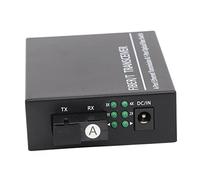 Plyisty Ethernet Media Converter SingleMode SingleMode 100m Gigabit RJ 45 Fibra di Porta al Convertitore Ethernet, Progettazione Compatta per Il Monitoraggio della Rete, Materiale Metallico (Spina