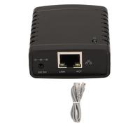 Plyisty Ethernet USB Print Server con Funzione di Gestione Web per Laptop per le Stampanti Smart TVS, Materiale ABS Solido Colore (Spina europea)