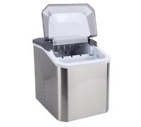 Plyisty Fabbricatore Di Ghiaccio Da Banco, Funzionamento Con Un Tasto, Silenzioso, In Acciaio Inossidabile, Macchina Per La Produzione Di Ghiaccio Con Cestello E (Spina europea 220 V)