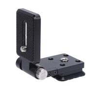Plyisty Follet DSLR Pieghevole L Staffa con Vite Standard da 1/4 Pollici, Misura la Maggior Parte delle Fotocamere, Piastra di Rilascio Rapido in Lega di Alluminio, Cuscinetto in Gomma
