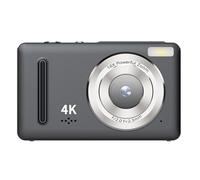 Plyisty Fotocamera Digitale per Adolescenti, Fotocamera da Viaggio con Autofocus HD 4K da 64 MP e Schermo da 2,4 Pollici, Registra Immagini Nitide in Modo Rapido e Senza Sforzo con (BLACK)