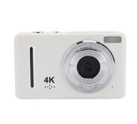 Plyisty Fotocamera Digitale per Adolescenti, Fotocamera da Viaggio con Autofocus HD 4K da 64 MP e Schermo da 2,4 Pollici, Registra Immagini Nitide in Modo Rapido e Senza Sforzo con (WHITE)