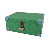 Plyisty Gioielli Keepsake Storage Box, Quadrato di Blocco Vintage di Trasferimento Multifunzionale per Ohrrings (Dimensione Verde m)