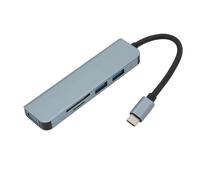 Plyisty Hub USB C, Adattatore Multiporta 5 in 1, velocità di Trasferimento Dati Ad Alta velocità da 5 Gbps, Lettura e Scrittura Simultanea, Splitter Dongle USB C per Notebook Tablet iOS