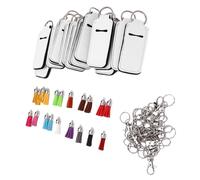 Plyisty Il Versatile Sublimation Chastick Gestisce Piastre Vuote con Chiavi di Metallo, Balsamo per le Labbra in Gomma per luminosità, 60 pezzi.