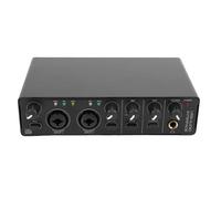 Plyisty Interfaccia di Tipo C, Interfaccia USB a 24 Bit 192 KHz con Ingresso XLR Alimentazione Phantasm 48 V, per la Registrazione di Podcast in Streaming (BLACK)