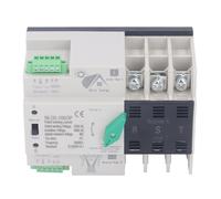 Plyisty Interruttore di Trasferimento Automatico, Interruttore di Trasferimento a Doppia Potenza Mini d'Argento AC220V per Fabbrica (100A)