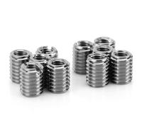 Plyisty Kit inserti filettati da 10 pezzi Filettatura interna M5 x 0,8 Filettatura maschio M8 x 1,25 Dado di riduzione ad alta durezza in acciaio inossidabile per turbine a vapore di automobili