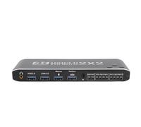 Plyisty KVM a 2 Porta 4K 60Hz con Porta HUB USB 3.0, Telecomando, Lega di Alluminio per 7 8 10 10, OS X, Unix Sistemi