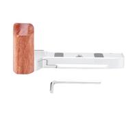 Plyisty L Bastone a Mano Portata a Mano, Impugnatura a Mano in Lega in Legno in Legno per A7cii A7CR A7C2, Piastra di Rilascio Rapido con Tripode Interfaccia ARCA (SILVER)