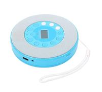 Plyisty Lettore CD Portatile Con Altoparlanti, Lettore CD Ricaricabile Con Bluetooth Per Auto E Casa, Compatibile Con AUX E USB, Funzione Anti-Salto, Riproduzione Da Memoria (BLUE)