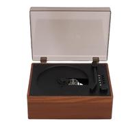 Plyisty Lettore CD Portatile, Lettore CD retrò Wireless 5.1 con Cuffie, unità USB AUX, Supporta CD MP3 WMA, per Uso Domestico in Auto (BROWN)