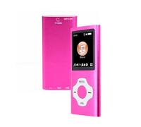 Plyisty Lettore MP3 Bluetooth 5.3 Suono HiFi Senza Perdita, Espandibile da 64 GB, Radio FM, E-book, con Auricolare, Lettore Musicale Portatile per la Corsa Sportiva (PINK)