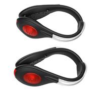 Plyisty Luci LED per Scarpe con Clip, Ricaricabili Via USB, per Uso (Rosso)