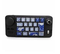 Plyisty Macropad Programmabile a 19 Tasti, Tastiera Meccanica Wireless Bluetooth USB C a Tre modalità, Tastiera da Gioco con una Sola Mano con Manopola Joystick Tastierino Numerico RGB