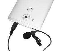 Plyisty Microfoni Lavalier, Mini Microfono a Condensatore con Clamp/Holder Cablato con Jack da 3,5 Mm, Microfono Vivavoce con Clamp/Holder per Collera per la Registrazione di Discorsi