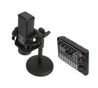 Plyisty Microfono a Condensatore Cardioide, Scheda Live, Pacchetto di Apparecchiature per Podcast con Alimentazione Phantom 48V per Registrazione, Streaming Live, Karaoke