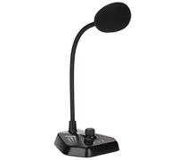 Plyisty Microfono Cablato a Collo di Cigno da Tavolo, Microfono a Condensatore Lanterna RGB con Pickup Omnidirezionale a 360°, per Giochi per Computer per Conferenze, Competizioni