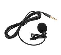 Plyisty Microfono Lavalier, Microfono Professionale da Bavero, Mini Microfono con Clip per Collare Cablato per Registrazione Video su Telefono Cellulare, Interfaccia Audio da 3,5 Mm, con