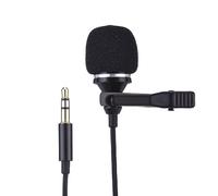 Plyisty Microfono Mini Lavalier, Microfono Omnidirezionale a Clip on Oro in Oro da 3,5 mm, Ideale per lo Streaming, Vlog, Intervista e Altro Ancora