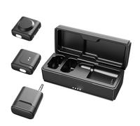Plyisty Microfono Wireless da Bavero, Audio da Studio 32kHz 24bit 58dB SNR, Doppia Soppressione del Rumore, Trasmissione Fino a 30 M, Bassa Latenza 30 Ms, con Magnetica e Custodia
