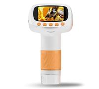 Plyisty Microscopio per Bambini Microscopio Tascabile Digitale Portatile 1000X con Schermo da 2 Pollici per l'educazione Scientifica, Mini Video Fotografico Portatile per Bambini