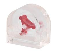 Plyisty Misuratore di Portata a 3 Giranti, Indicatore del Flusso D'Acqua per di Raffreddamento Ad Acqua per PC con Filettatura G1/4, Materiale Acrilico Trasparente (Doppio canale semicircolare)