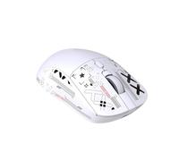 Plyisty Mouse da Gioco con Dock di Ricarica, Connessione Cablata 2.4G BT5.3 a 3 modalità, Frequenza di Polling 12.000 DPI, 1.000 Hz, 7 Pulsanti Programmabili, 6 modalità di (WHITE)