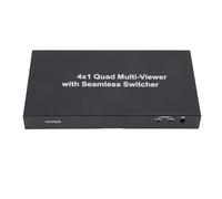 Plyisty Multiviewer con Interfaccia Multimediale HD, Switcher Quad Seamless, 4 in 1 Uscita con Telecomando IR, Supporta 5 modalità di Visualizzazione 4K a (Spina europea)