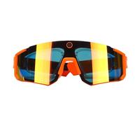 Plyisty Occhiali Smart Con IA E Fotocamera 4K, Occhiali Con Registrazione Video HD Da 8 MP, Stabilizzazione EIS, Doppia Microfono Con Cancellazione Del Rumore, IP54 Per Ciclismo (Rosso Arancio)