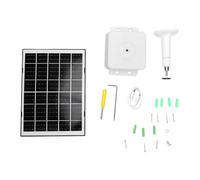 Plyisty Pannello Solare da 4 W con Supporto Regolabile a 360° da 5 V Tipo C, Batteria Integrata da 15000 MAh per Telecamera di Sicurezza Smart Lock Luci da Campeggio (WHITE)