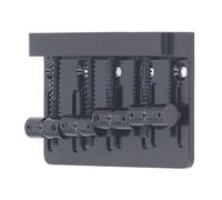 Plyisty Ponte dei Bassi Elettrici, Aggiunto Esteso Schall -Dicked -Base Piastra a 4 Cavi Ponte Azione Regolabile Altezza con Viti per lo Scambio (BLACK)