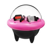 Plyisty Porta del Caso della Scheda di Gioco per Interruttore 2 OLED Lite, 10 Slot a Cartuccia, Copertura Trasparente e Design Rotabile a 360 ° per la Visualizzazione, Organizzazione, (Rosa nero)