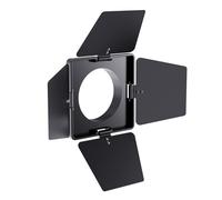 Plyisty Porta della Stalla di Illuminazione a 4 Foglie per Mini Bowens Monte Flash Leggero Pomba della Porta del Fienile Barndoor Adatto per Luci Video, Controllo della Luce Regolabile