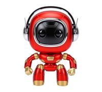 Plyisty Robot Compagno AI, Intrattenimento Chat Intelligente (rosso) | Controllo Vocale, Schermo Dinamico a LED, Supporto Multilingue, Robot Desktop a Risposta Rapida per Ragazzi e Ragazze
