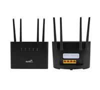 Plyisty Router 4G LTE, Lunga Distanza 300 Mbit/S 4 Antenna Ad Alto Guadagno Mobile Hotspot WiFi Plug 100-240V Plug e Gioca con Slot per Schede SIM per Office l'Asia (Spina europea)