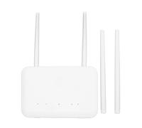 Plyisty Router Wifi Mobile, 300 Mbit/S 4g Lte Router Wifi Tappo Bianco e Riproduci 4 Antenne Esterne Lan Wan Port con Slot per Schede SIM per Europa Asia Africa (Spina europea)