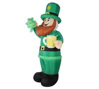 Plyisty Saint Patrick Day Decor Gonfiabile Leprechaun 2,4 M Forma Unica per Celebrazione delle Feste Interne (Plug 220v)