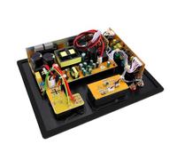 Plyisty Scheda Amplificatore Subwoofer da 350 W, Modulo Amplificatore di Potenza di Picco da 400 W con Controllo dei Bassi Acuti, Ingresso AV XLR per Subwoofer Domestico Fai da Te (Spina europea 220