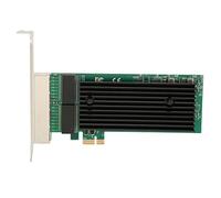 Plyisty Scheda di Rete per Server in Rame Pcie X1 Gigabit a 4 Porte, Adattatore per Pianificazione di Rete Ethernet 10/100/1000 Mbps, Supporto per Virtualizzazione I/O, per 7/8/8.1/10