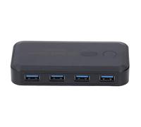 Plyisty Selettore Interruttore USB 3.0, 2 Computer Che Condividono 4 Dispositivi USB Switcher Box Hub con Indicatore Luminoso a LED, per Mouse Tastiera Stampante Scanner OS X