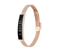 Plyisty Smart Bracciale Fitness Tracker 5.3 con Controllo Remoto della Telecamera, Rapporti Settimanali sulla Tendenza della Salute, Esposizione Giornaliera di Acqua, per Nuotare (Gold)