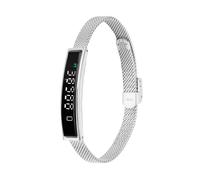 Plyisty Smart Bracciale Fitness Tracker 5.3 con Controllo Remoto della Telecamera, Rapporti Settimanali sulla Tendenza della Salute, Esposizione Giornaliera di Acqua, per Nuotare (Silver)