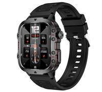 Plyisty Smart Sport Watch, Men Women Health Monitoring Sports Watch da 1,96 Pollici di Display, 7-10 Giorni di Lavoro, 30m Impermeabile, per Chiamate BT, Controllo Musicale (Black)