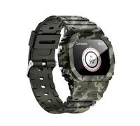 Plyisty Smart Watch, Touchscreen da 1,75 Pollici con Chiamate, Assistente Vocale AI, Resistente All'acqua Fino a 30 Metri, Monitoraggio della Frequenza Cardiaca del Sonno, Oltre 100 (Verde mimetico)