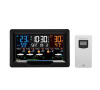 Plyisty Smart WiFi Weather Watch, Sensibile Wireless Digital Orologio WiFi 12 24 -Hour Formati Multifunzione per la Temperatura per Il Frostal Arms per la Data (Spina Europea)